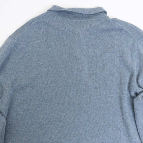Luca Faloni Cashmere Polo Sweater French Blue XL Made in Italy - Picture 10 of 14